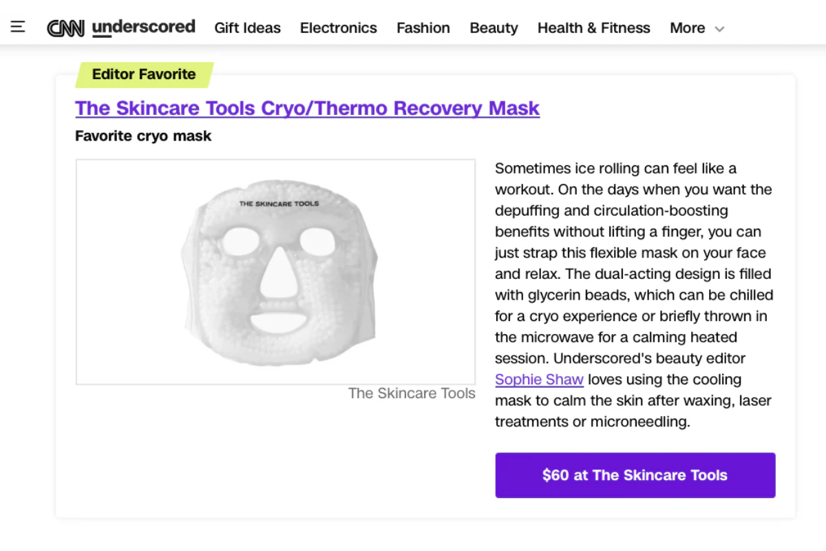 EDITORS FAVOURITE: The Skincare Tools Cyro/Thermo Recovery Mask