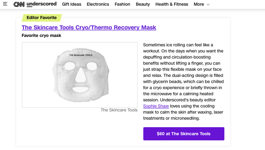 EDITORS FAVOURITE : The Skincare Tools Cyro/Thermo Recovery Mask
